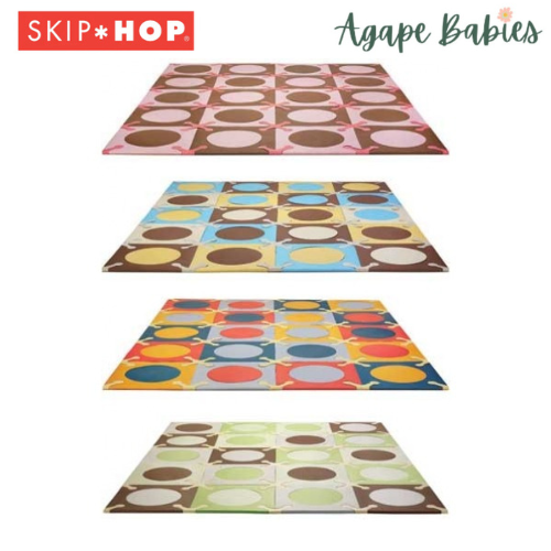 Skip Hop Playspot Interlocking Foam Tiles (20 Tiles, 30 Connectors) - 4 Designs