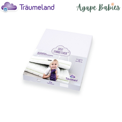 Traeumeland Jersey Single Fitted Sheet (90x200cm) - White