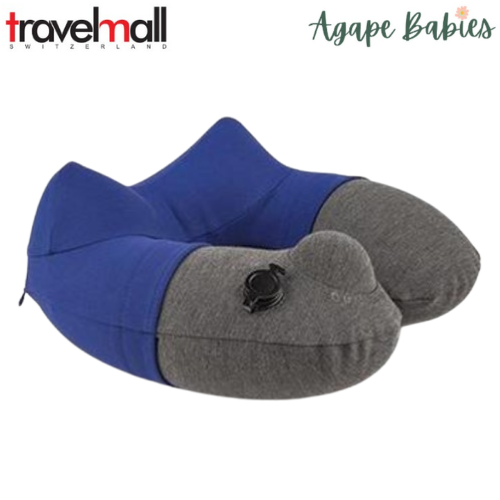 TravelMall 3D Inflatable Neck Pillow (Blue)