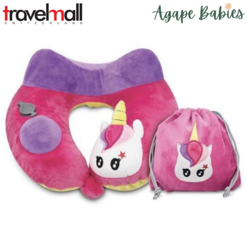 TravelMall Kid’s Inflatable Travel Pillow (Unicorn Edition)