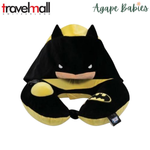 TravelMall Kid’s Justice League 3D Foldable Hood With Patented Pump Pillow - Batman