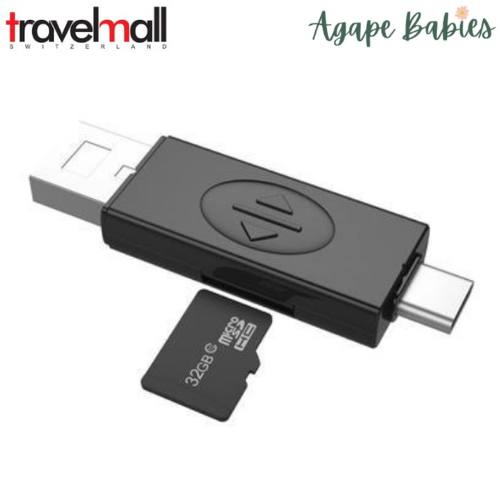 TravelMall Ultra Slim Multi-Storage SIM Card Organizer With Type C OTG Reader