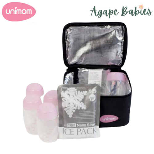 Unimom Cooler Bag (Includes 5 Milk Bottles + 2 Ice Packs)