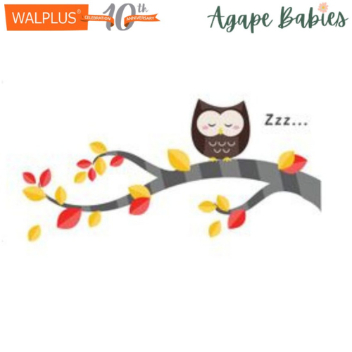 Walplus Sleeping Owl & Branch 28cm x 70cm