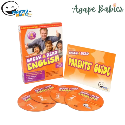 WINK to LEARN Speak & Read English 4-DVDs Program (Includes USA & UK English) - FOC Sing to Learn DVD