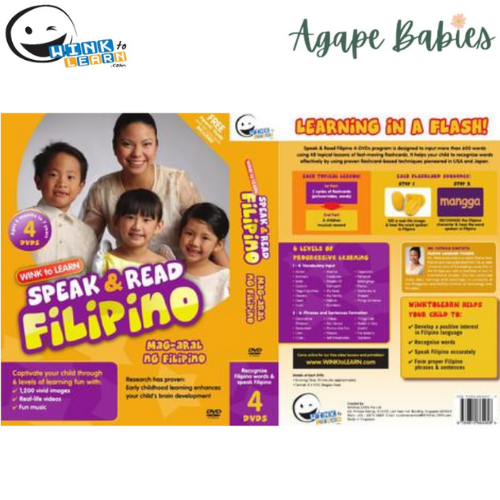 WINK to LEARN Speak & Read Filipino 4-DVDs Program - FOC Sing to Learn DVD