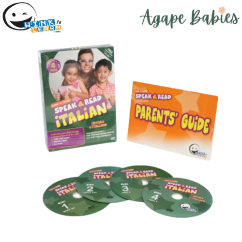 WINK to LEARN Speak & Read Italian 4-DVDs Program - FOC Sing to Learn DVD