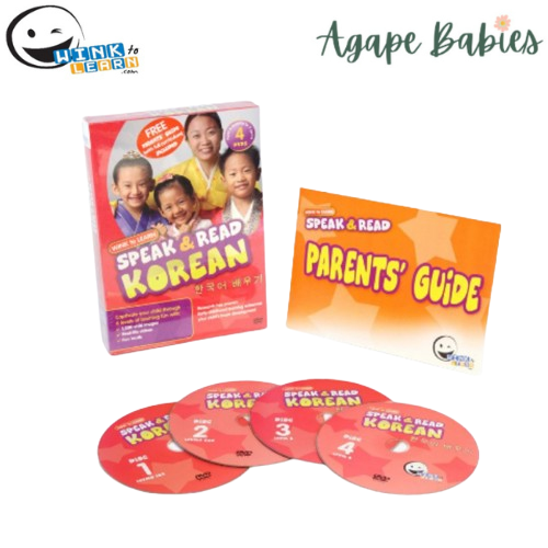 WINK to LEARN Speak & Read Korean 4-DVDs Program - FOC Sing to Learn DVD