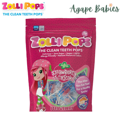 Zollipops The Clean Teeth Pops- Strawberry (Strawberry Shortcake), 88g