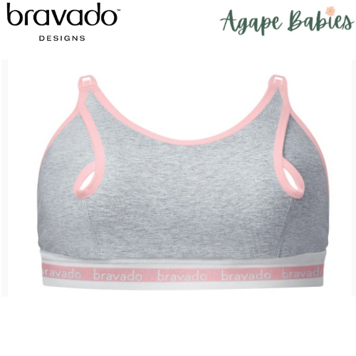 Bravado Designs Clip and Pump Hands-Free Nursing Bra Accessory Sustainable - Dove Heather With Dusted Peony