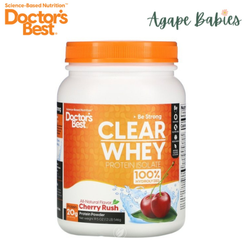 Doctor's Best Clear Whey Protein Isolate- Cherry Rush, 546 g.