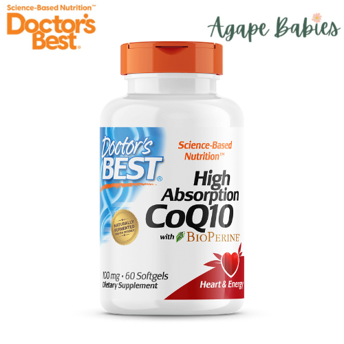 Doctor's Best High Absorption CoQ10 with BioPerine 100mg, 60 sgls