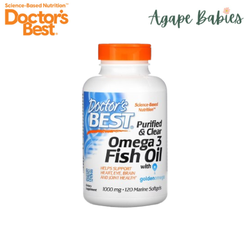 Doctor's Best Purified & Clear Omega 3 Fish Oil, 120 sgls.