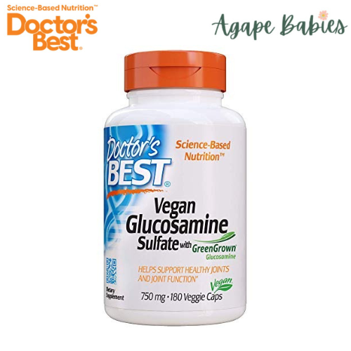 Doctor's Best Vegan Glucosamine Sulfate with GreenGrown Glucosamine 750mg, 180 vcaps.