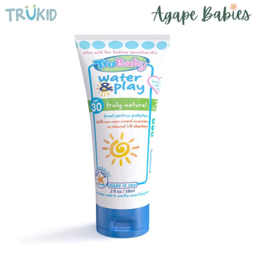 TruKid TruBaby Water & Play - Unscented+ Water Resistant - UVA/UVB Lotion, 58 ml