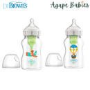 [2-PK ] Dr. Brown’s 11 oz/330 mL PP W-N Options+ Baby Bottle w/ L2 Nipple 1-Pack - 2 Design