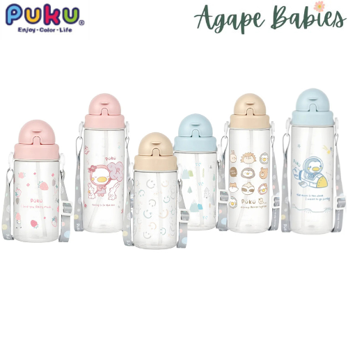 Puku Tritan Straw Bottle 330ml/500ml