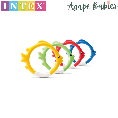 INTEX Underwater Fish Rings,  Ages 6+, 4 Colours