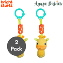 [2 Pack] Bright Starts Chime Along Friends On-the-Go Toy Giraffe