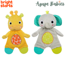 [2 Pack] Bright Starts Snuggle & Teethe Plush Peg - 2 Designs
