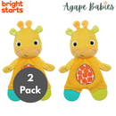 [2 Pack] Bright Starts Snuggle & Teethe Plush Peg - 2 Designs