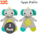 [2 Pack] Bright Starts Snuggle & Teethe Plush Peg - 2 Designs