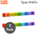 [2 Pack] Bright Starts KaleidoCubes 9 Stack & Squeeze Blocks