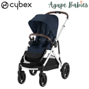 Cybex Gazelle S 2 Silver Frame Stroller - 2 Colors
