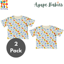 [2 Pack] Not Too Big Birds Oversized Tee - Playground