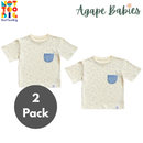 [2 Pack] Not Too Big Birds Oversized Pocket Tee - Bluebird