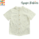 Not Too Big Birds Collared Shirt - Bluebird