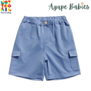 Not Too Big Classic Steel Blue Shorts