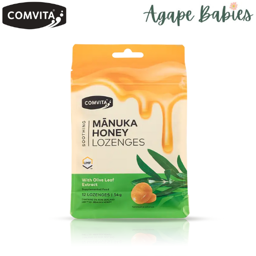 Comvita Manuka Honey Lozenges with Olive Leaf Extract - 12s Exp: 02/29