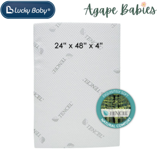 Lucky baby I-SILKEE High Density Playpen or Crib Mattress W/Tencel Cover (24" x 48" x 4")
