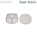 Poled Kid Silicone Suction Food Tray with Lid