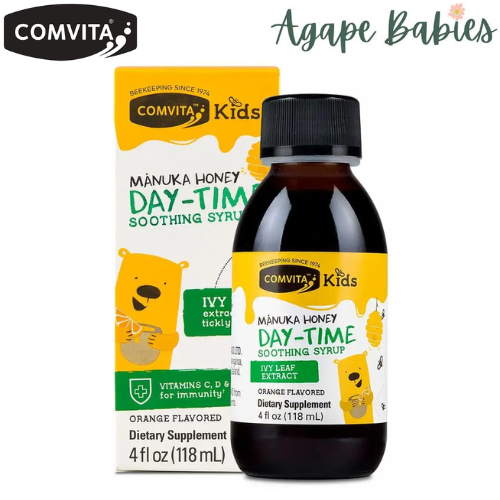 Comvita Kids Day-Time Soothing Syrup - Orange Flavour, 118 ml