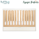 Tutti Bambini Riley Mini Cot Bed with Drawer Maple Oak/White