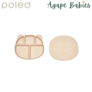 Poled Kid Silicone Suction Food Tray with Lid