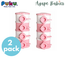 [2-Pack] Puku Milk Powder Container (4-Tiers) - Pink