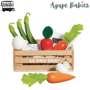 Le Toy Van Wooden Market Crate - Harvest Vegetables