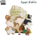 Le Toy Van Wooden Stacking Animals & Bag - Farmyard