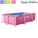 INTEX Pink Rectangular Frame Pool (2.2m x 1.5m x 60cm)