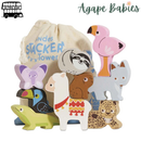 Le Toy Van Wooden Stacking Animals & Bag - Andes