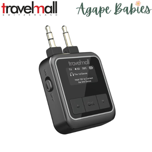 Travelmall 2-in-1 Premium Pro In-Flight Bluetooth Audio Adaptor Receiver & Transmitter