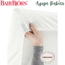 BabyBjorn Fitted Sheet for Travel Cot Light White