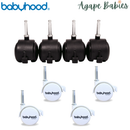 Babyhood Standard Cot Wheels 1 Set - 2 Colors