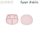 Poled Kid Silicone Suction Food Tray with Lid