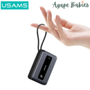 USAMS CD243 65W 3-port ACC Fast Charging Digital Display Power Bank With Type-C Cable 20000mAh - XH Series