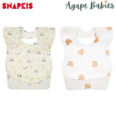 [4 Pack] Snapkis Disposable Bib (20S) - 2 Designs