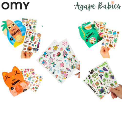 [2 pack] OMY Tattoos - 5 Designs
